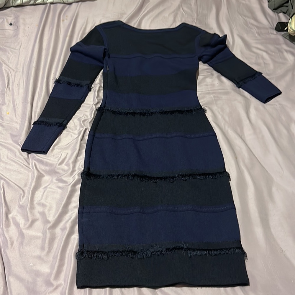 Midnight blue Reiss bodycon dress size 0